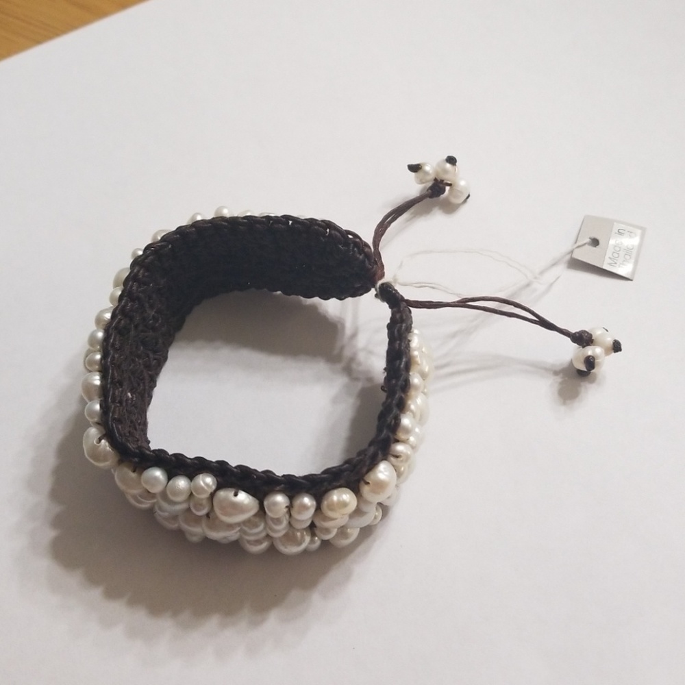 Woven Pearl Bracelet